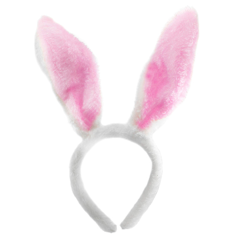 Bunny Rabbit Costume Set - White and Pink Ears, Bow Tie and Tail Accessories Kit for Kids of All Ages