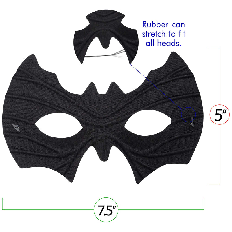 Bat Eye Mask Costume - Superhero Black Bat Face Masks Dress Up Costume Accessories for Adults and Kids
