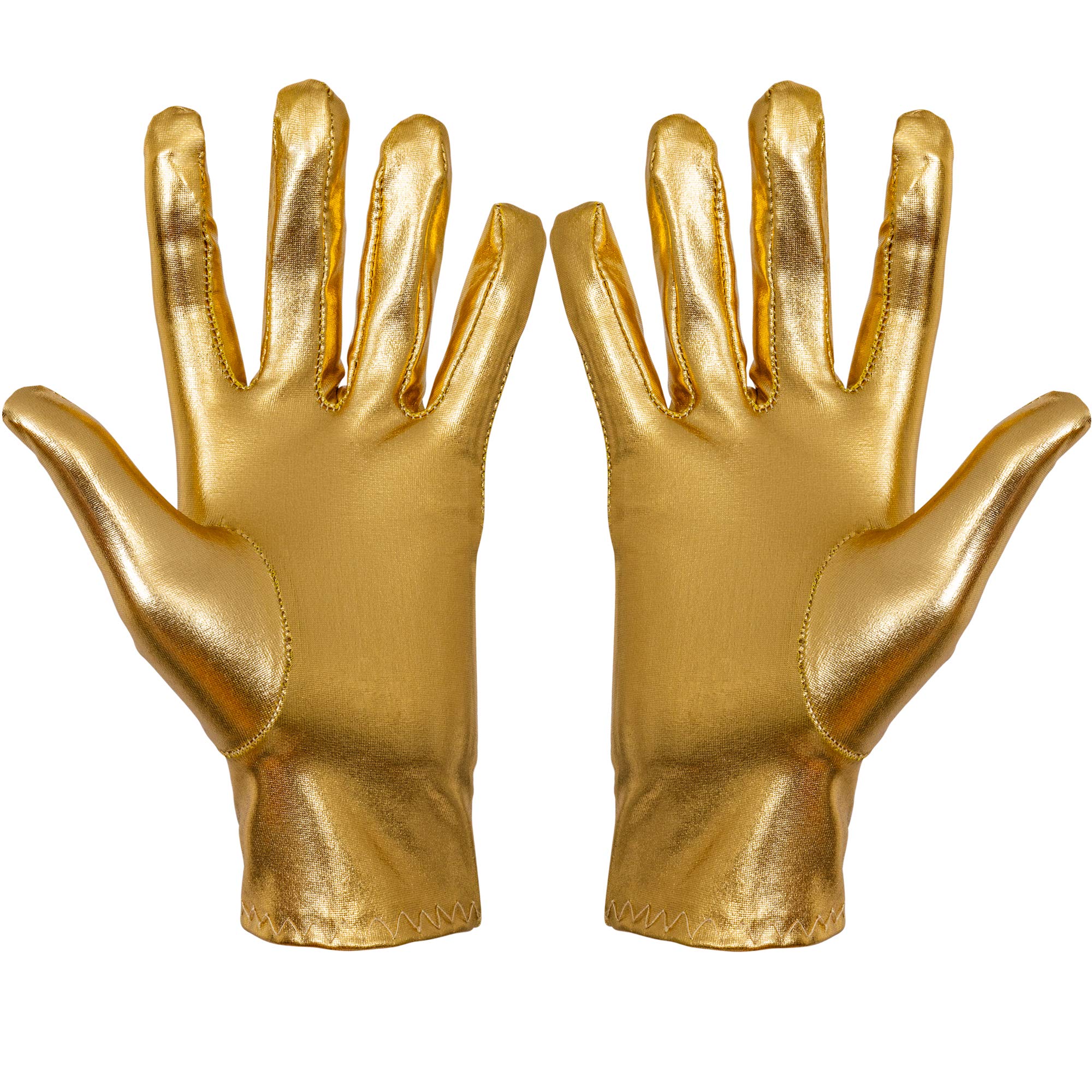 metallic handschuhe Skeleteen Gold Costume Gloves Shiny Gold Princess Evening Stretch Dress Glove Set for Men, Women and Kids Größe der Apple Watch:44mm / 45mm / 46mm / 49mm Personalized meticulously crafted to elevate Schnittfeste Handschuhe - Security