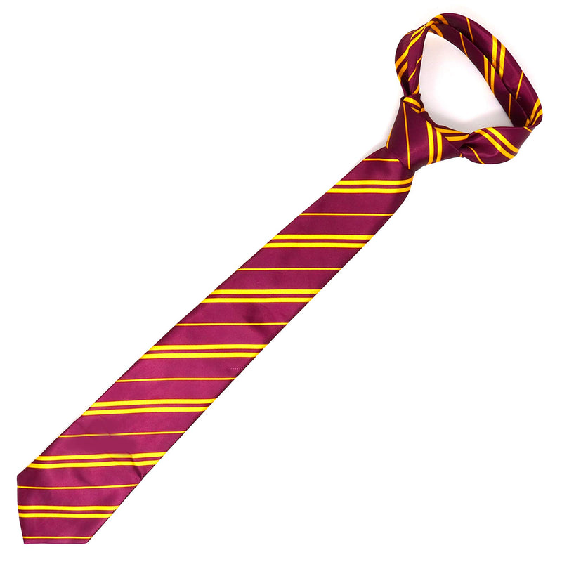 Maroon and Gold Tie - Wizard Costume Accessories Dress Up Ties - 1 Piece