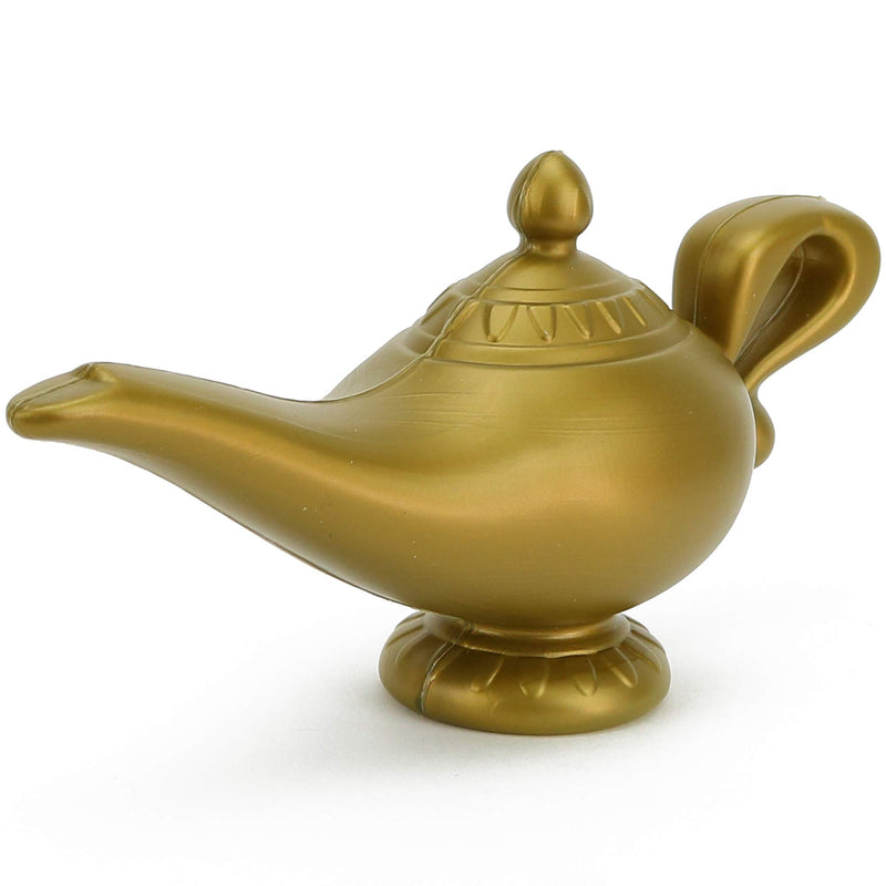 Arabian Genie Oil Lamp - Aladdin's Gold Magic Genie Lamp Costume Accessory - 1 Piece