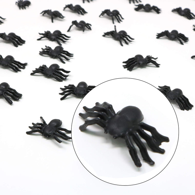 Realistic Spider Table Sprinkles - Fake Spiders for Decorations and Favors - 144 Pieces