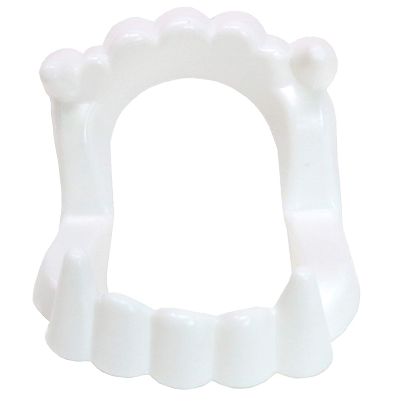 White Sharp Vampire Fangs - Dracula Monster Teeth for Party Favors and Supplies - 12 Pack