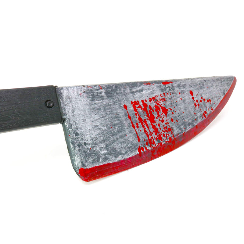 Large Bloody Knife 16" Long, Realistic Looking Prank Toy, Fake Plast...op or Gag Blade for Halloween Haunted House, April Fools