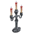 Haunted Halloween Candelabra Prop - LED Light up Skull Indoor Spooky Candelabra Candlesticks Holder Home Decoration for Halloween