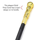 Gold Costume Walking Cane Elegant Prop Stick Dress Canes Costume Accessories for Adults and Kids