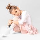 White Ruffled Anklet Socks - Frilly White Opaque Lace Ruffles Top Trim Bobby Sock With Black Satin Back Bow