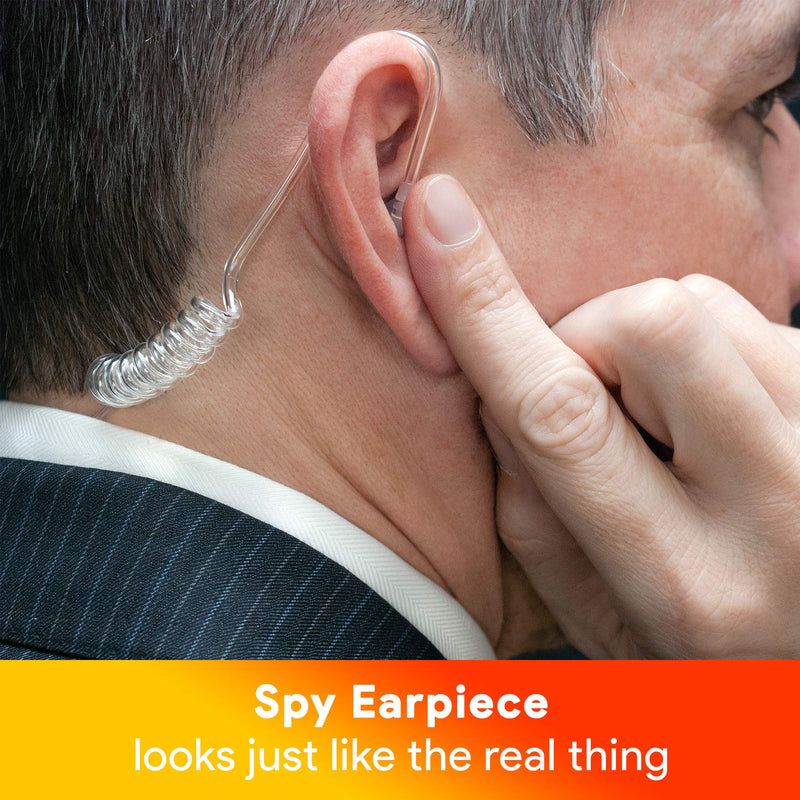 Secret Spy Earpiece Headphones - FBI CIA Secret Service Security Guard Ear Piece Costume Accessory for Kids