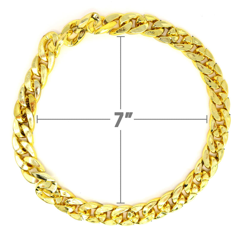 Rapper Gold Chain Accessory - 90s Hip Hop Fake Gold Costume Necklace - Rapper Gold Chain Accessory - 90s Hip Hop Fake Gold Costume Necklace -