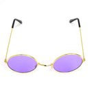 Purple Round Hippie Glasses - Purple 60's Style Hipster Circle Sunglasses - 1 Pair
