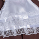 Colonial Lace Jabot Set - White Lace Ruffled Tie Jabot with White Lace Cuffs Set Costume Accessories for Men Women and Children