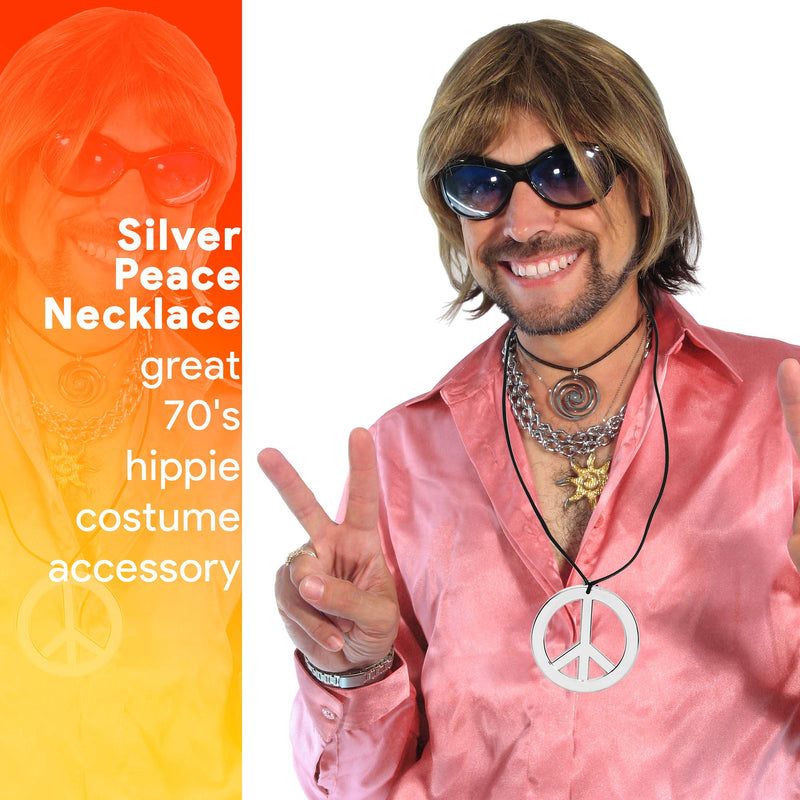 unift Collana Della pace per Uomini donne Acciaio Inossidabile Collana con Segno Della Pace in Stile Hippie 1960s 1970s Gioielli con Simbolo Della Pace Accessori per Feste Hippie (Argento unift Collana Della pace per Uomini donne Acciaio Inossidabile Collana con Segno Della Pace in Stile Hippie 1960s 1970s Gioielli con Simbolo Della Pace Accessori per Feste Hippie (Argento