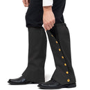 Faux Suede Steampunk Boots - Over The Shoe Black Costume Boots Accessories with Gold Buttons for Medieval and Renaissance Costumes for Adults …