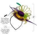 Purple Top Hat Headband - Mardi Gras Mini Hat Dress Up Hair Costume Accessories Head Band for Women and Children