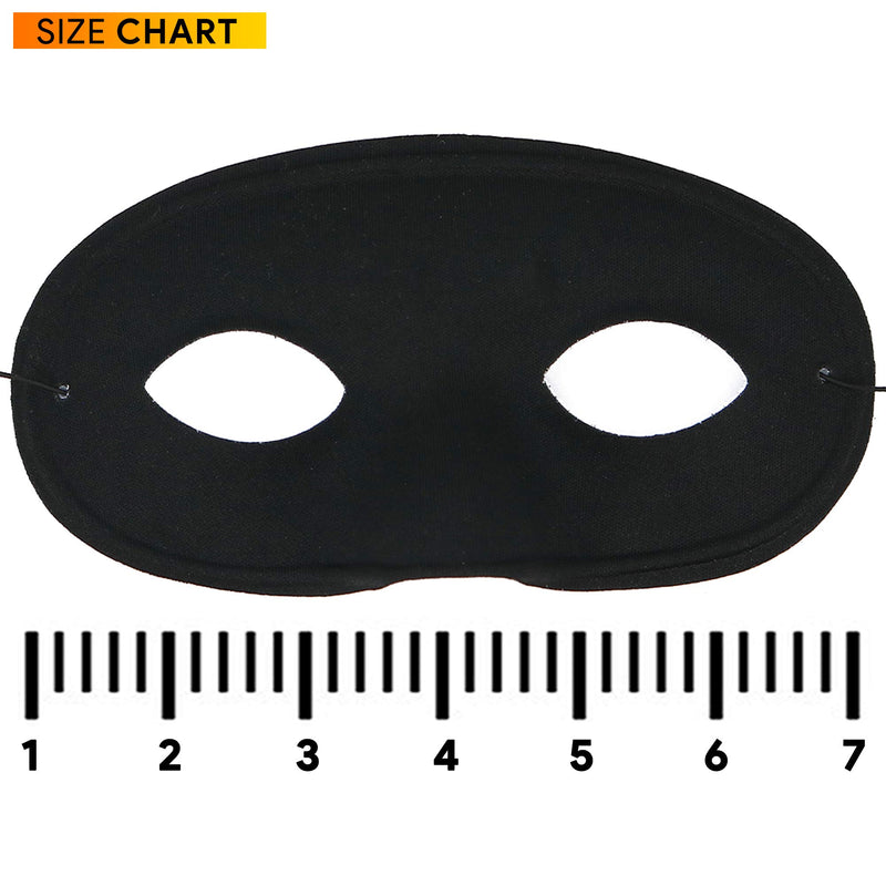 Black Superhero Eye Accessories - Mysterious Black Half Masks Masquerade Accessory for Adults and Kids