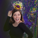 Purple Top Hat Headband - Mardi Gras Mini Hat Dress Up Hair Costume Accessories Head Band for Women and Children