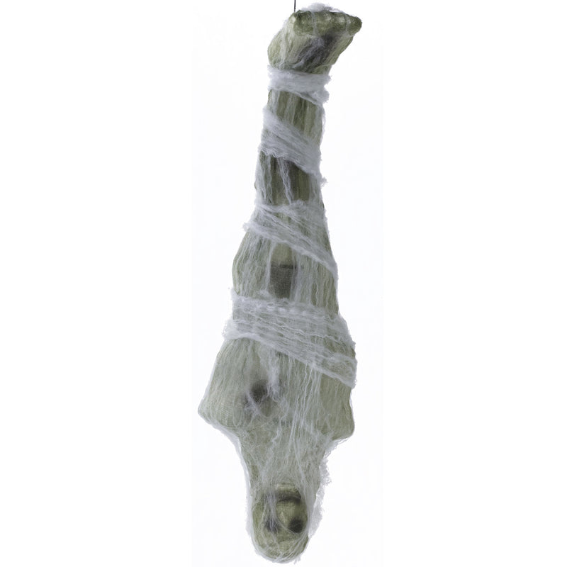Hanging Cocoon Corpse Decoration - Fake Human Skeleton Body Cocooned Prop for Outdoor and Indoor Haunted House Decorations