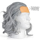 Grey Benjamin Franklin Wig - Receding Hairline Old People Senior Citizen Gray Balding Costume Wigs Dress Up Accessories Head Cap