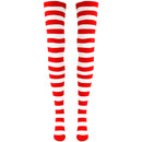 Red and White Socks - Over The Knee Striped Costume Accessories Red and White Stockings for Men, Women and Kids