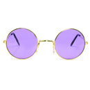 Purple Round Hippie Glasses - Purple 60's Style Hipster Circle Sunglasses - 1 Pair
