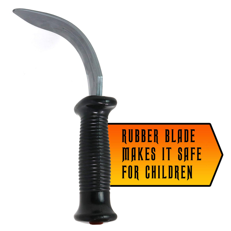Fake Rubber Knife Prank - Realistic Looking Prank Toy - Costume Prop or Gag Blade for Halloween Haunted House, April Fools - 10.75 with Comfortable Molded Grip