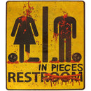 Halloween Bloody Restroom Sign Sticker