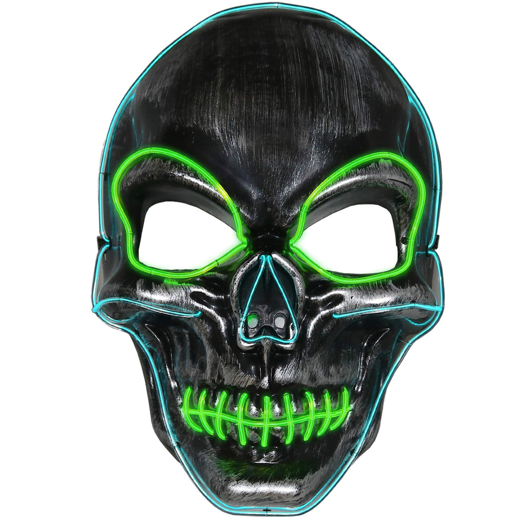 LED HALLOWEEN MASK FANCY DRESS COSTUME PARTY HIGH