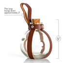 Dark Magic Potion Bottle - Brown Wizard Potions Glass Holder with Cork Stopper and Faux Leather Harness with Holster Loop