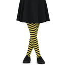 Black and Yellow Tights - Striped Nylon Bumble Bee Stretch Pantyhose Stocking Accessories for Every Day Attire and Costumes for Men, Women and Kids