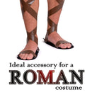 Brown Roman Lace Sandals - Greek Egyptian Gladiator Biblical Costume Sandal Shoes for Men and Women