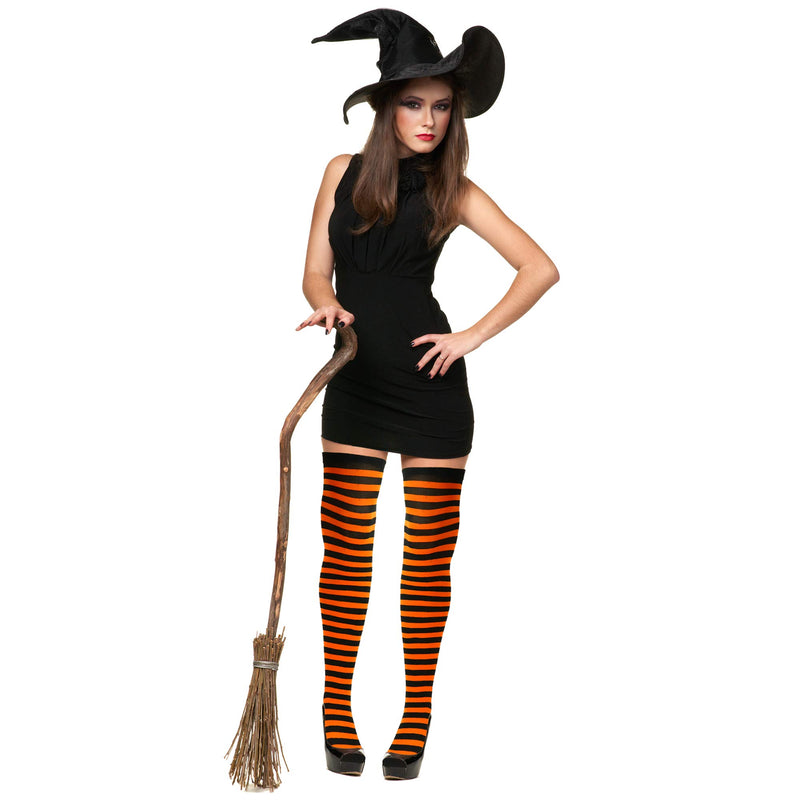 Orange and Black Socks - Over The Knee Orange and Black Costume Accessories Stockings for Men, Women and Kids