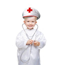 White Nurse Costume Hat - Nurses Red and White Costume Cap - 1 Piece