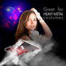 Fingerless Faux Leather Gloves - White Biker Punk Gloves with Belt Up Closure and Rivet Design for Women and Kids