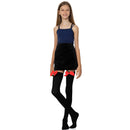 Bow Accent Thigh Highs - Black Over the Knee High Stockings with Red Satin Ribbon Bow Accent for Women and Girls