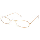 Old Man Costume Glasses - Gold Oval Granny Dress Up Eyeglasses - 1 Pair