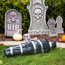 Dead Body Bag Decoration - Dummy Crime Scene Fake Corpse Figure in Garbage Bag with Duct Tape Scary Outdoor Party Prop Haunted Decorations