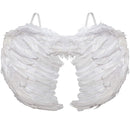 Angel Wings Costume Accessory - White Feathered Angelic Wings for Angel and Cupid Costume for Adults and Children