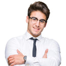 Clear Lens Costume Glasses - Non Prescription Horn Rimmed Fake Club Eyeglasses for Adults and Children Black