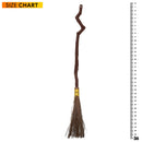Witch Broomstick Costume Accessories - Realistic Wizard Flying Broom Stick Costumes Accessory for Kids and Adults Brown