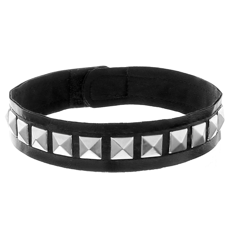 Biker Leather Studded Choker - Gothic Punk Rock N Roll Jewelry Accessories Leather and Metal Collar Costume Necklace