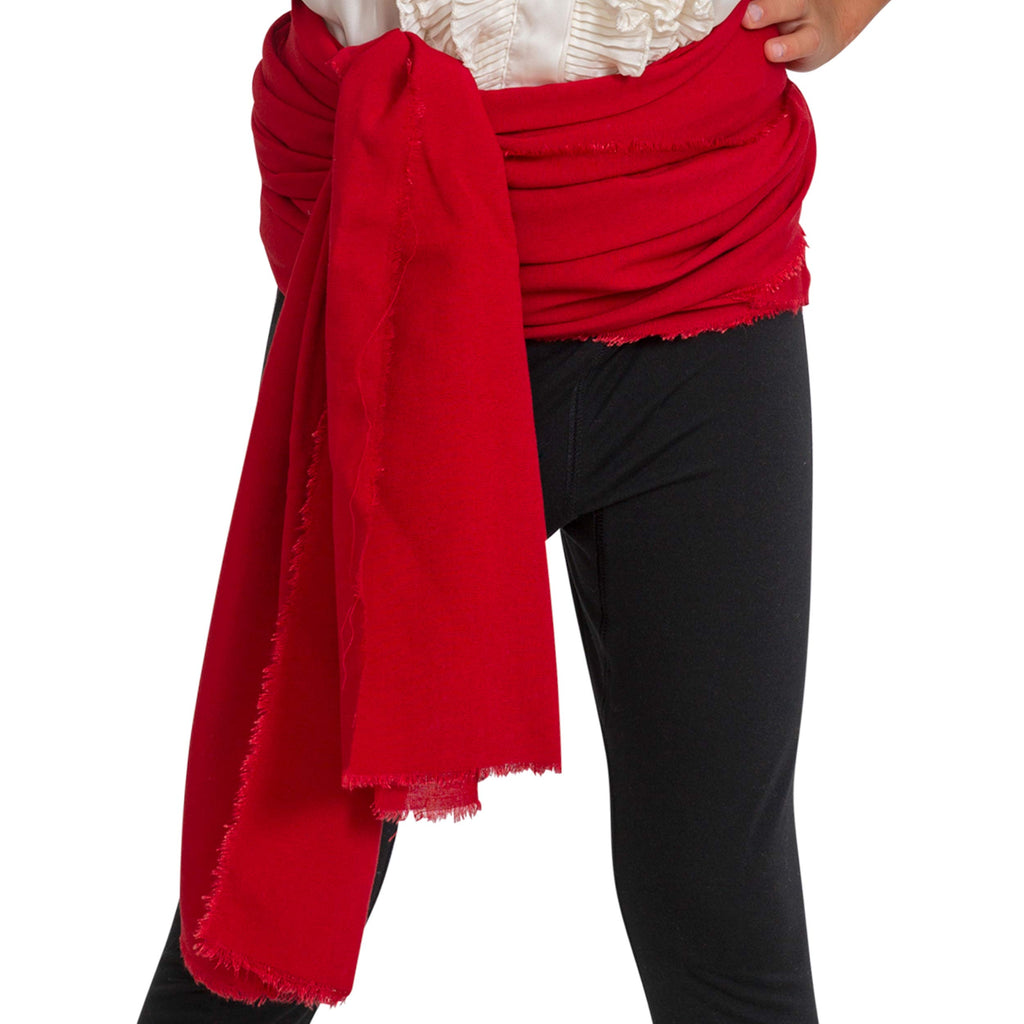 Skeleteen Red Pirate Sash Belt - Red Medieval Renaissance Pirates Tie Bandana Waist Scarf for Men Women and Children