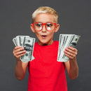 Red Clear Lens Glasses - 80's Style Non Prescription Retro Frames Nerd Costume Eyeglasses