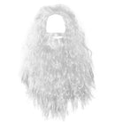 White Wig and Beard – Long White Dress Up Costume Accessories Curly Hair Wig for Kids and Adults