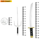 Ninja Weapons Toy Set - Fighting Warrior Weapon Costume Set with Katana Swords, Sai Daggers, and Shuriken Stars - 6 Pieces