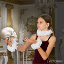 Renaissance Collar Cuff Set - Vintage White Neck Ruff and Wrist Ruffle Cuffs Costume Accessories Dress Up Kit