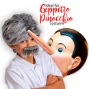 Grey Wig and Mustache - Salt and Pepper Hair Old Person Gr...Wigs and Mustache Old Man Costume Accessories Set for Boys and Girls