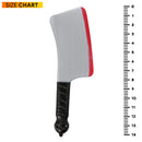 Bloody Cleaver Costume Knife - Fake Weapon Meat Cleaver Prop with Blood and Jolly Roger Handle