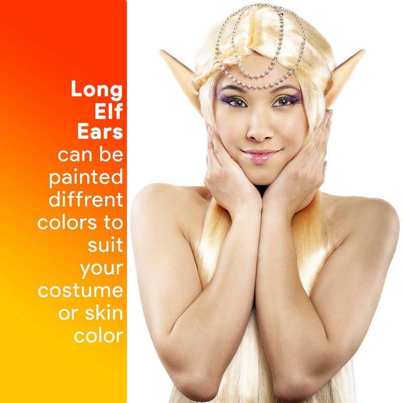 Skeleteen Costume Elf Ear Cuffs - Fairy Mystical Pixie Elven Ears Two Sets of Different Sizes for Men Women and Childrens Costumes