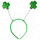 Glitter Shamrock Headband Boppers - St Patricks Day Irish Green Shamrock Head Band Party Favors Supplies Accessories - 6 Pieces …