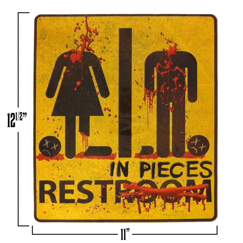 Halloween Bloody Restroom Sign Sticker